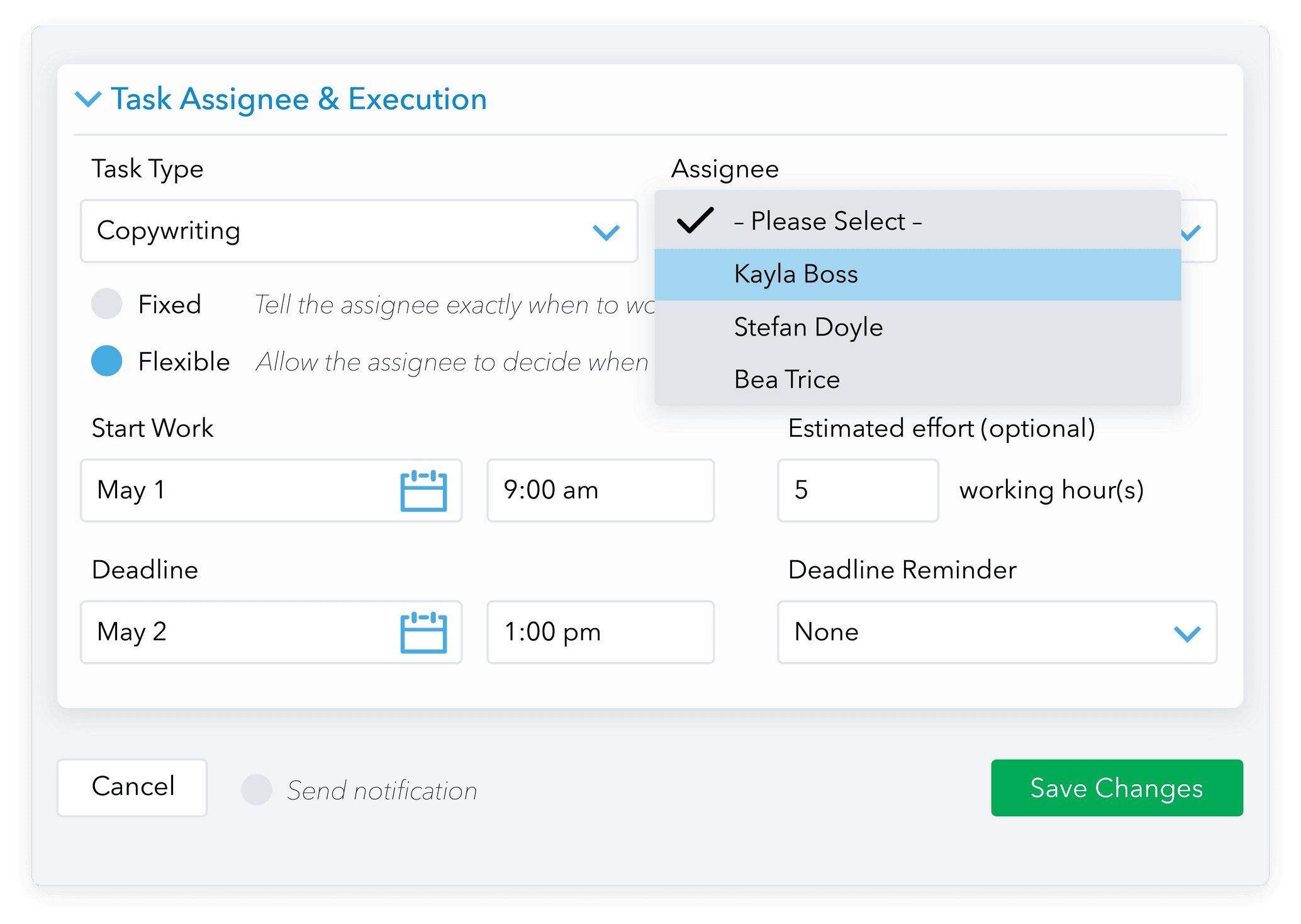 Admation: Assigning Tasks