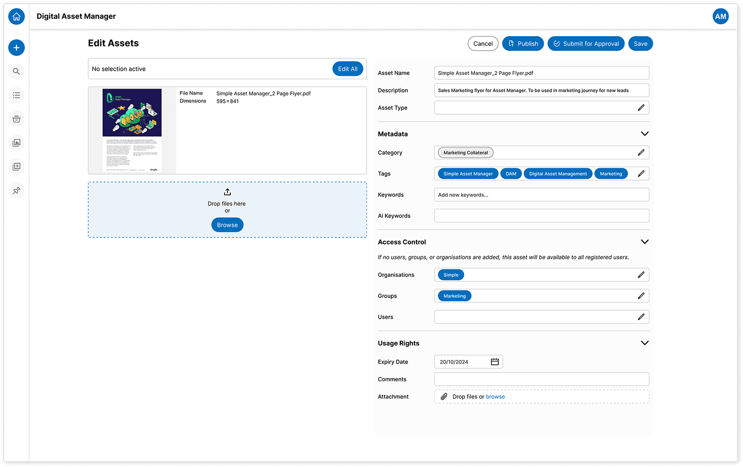Admation: Upload-Assets