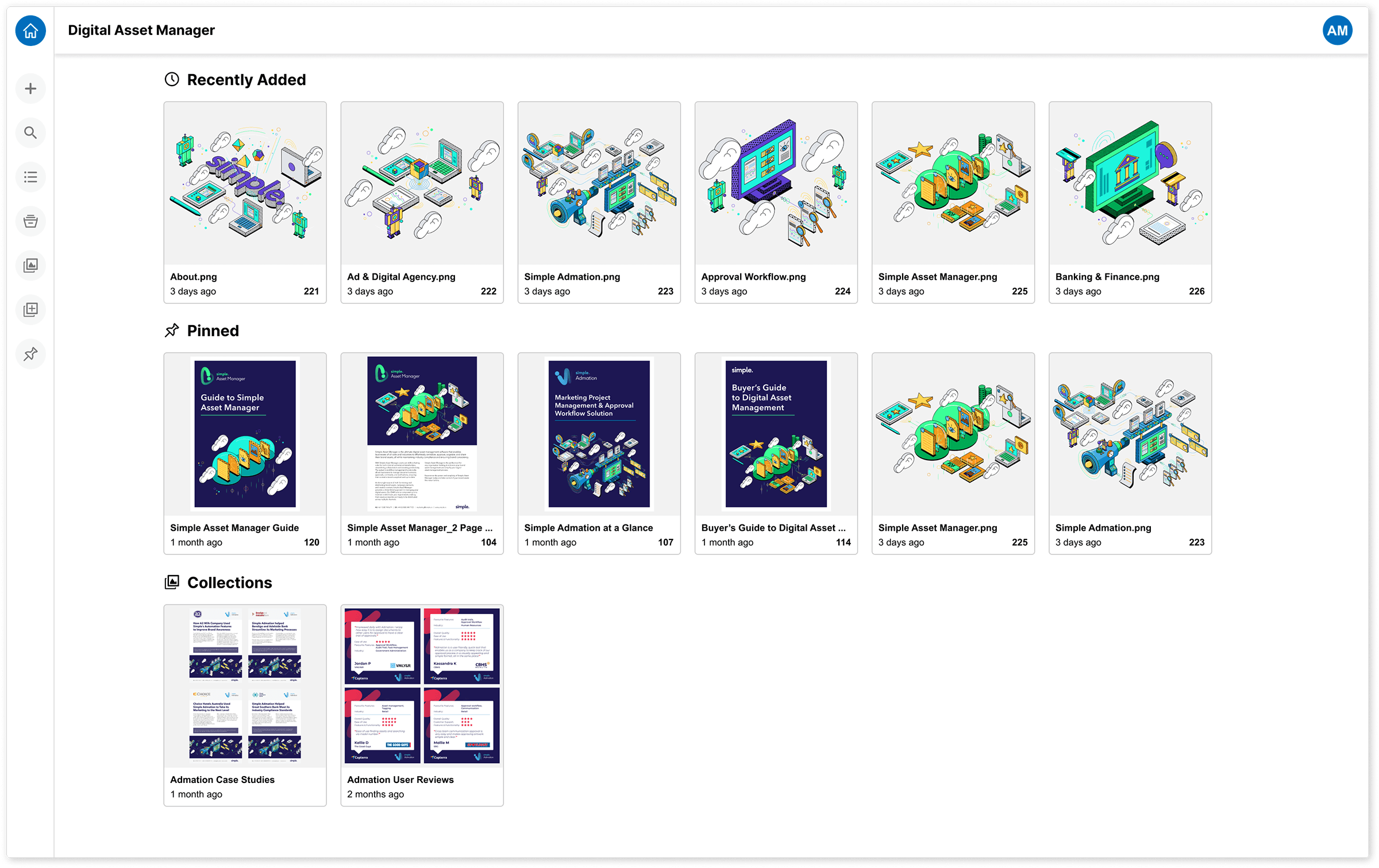 Asset Manager: Homepage